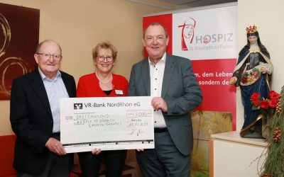 Palliativförderverein Hand-in-Hand Hünfeld e.V. spendet 3.000 Euro an Hospiz St. Elisabeth zu Fulda